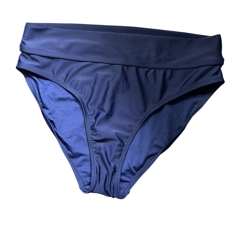 SPYDER women’s navy high waist full bottom coverage swim bottom size L NWT